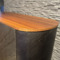 Yac highboard zwart met topblad in walnoot - 4